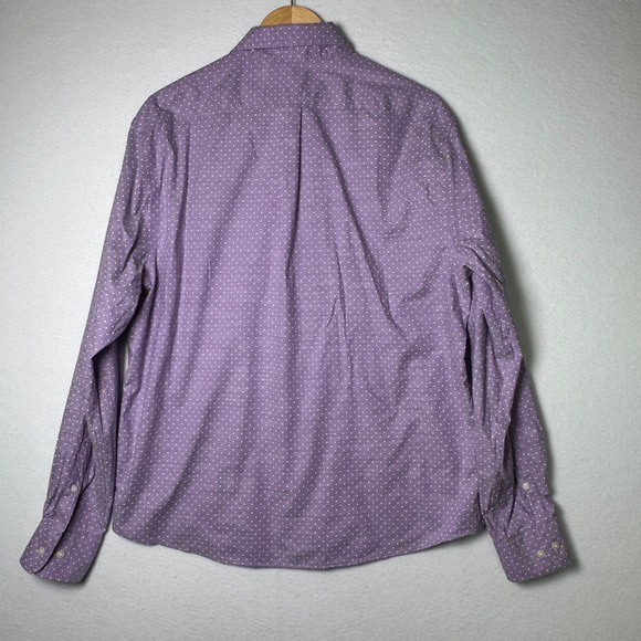 Lauren Ralph Lauren Mens Shirt Size Large Purple Polka Dot Button Down Casual - Picture 3 of 11